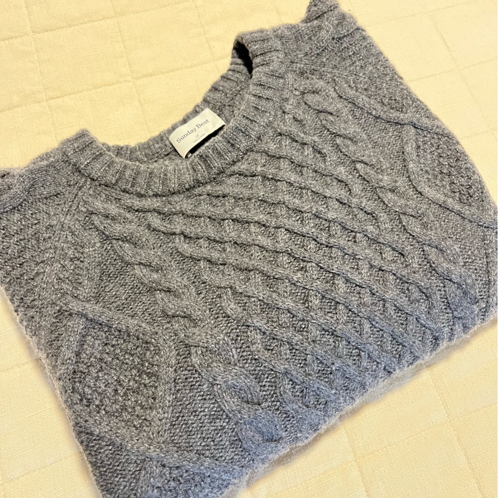 Aritzia Charcoal Knit Lima Sweater